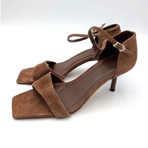Nordstrom Stanton Ankle Strap Heel Sandals Women's Brown Size US7.5M EU37.5